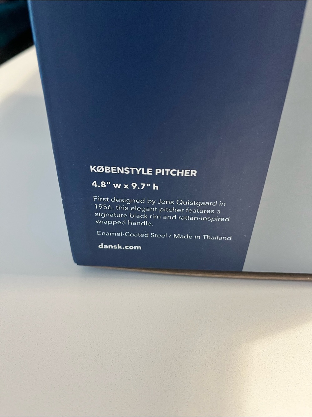Dansk White Kobenstyle Water Pitcher, NIB - Picture 15 of 16